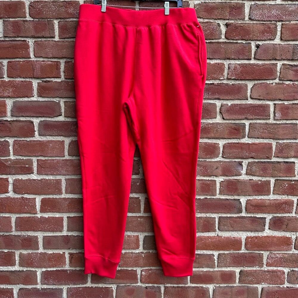 Champion Reverse Weave Red Sweatpants Joggers Athletic Comfort Mens small New